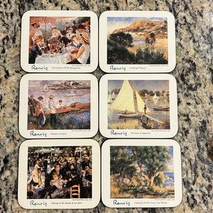 Jason Products Coasters Rectangular “Renoir” Set of 6